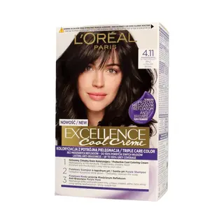 L'Oréal Paris, Haarkleur, L'Oreal Professionnel Haarkleuringscrème Exellence 4.11 Ultra Asbruin (4.11 Ultra Asbruin)