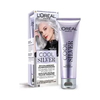 L'Oréal Paris Cool Silver - Revitaliserende Zilververzorging - Anti-Gele Gloed - Voor Lichtgrijs Haar - Parelmoer Wit