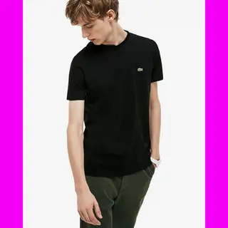 Lacoste Heren Crew Neck Pima Katoenen Jersey T-shirt