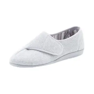 Damart - Pantoffels Van Wafeltricot Met Kittenband - Dames - Grijs - 39