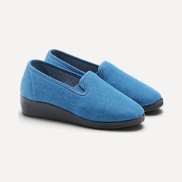 Damart - Pantoffels Met Denim-effect - Dames - Blauw - 38 thumbnail