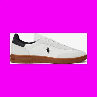 Polo Ralph Lauren Für Herren. 809961181001 Bedford Turnschuhe Aus Weißem Wildleder Und Leder (45), Wohnung, Schnürsenkel, Lässig