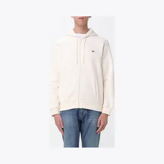Lacoste Zip-up Hoodie In Katoen