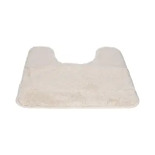 Tendance Toiletmat/wc Mat Aquarius - Met Uitsparing - Anti Slip - Microvezel - Creme Wit - 45 X 50 Cm - Badkamer Matten