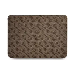 Guess 13.3 Inch Laptop- En Tablet-Sleeve - Bruin - Pu Leer - Big 4G Logo