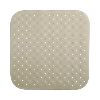 Msv Douche/bad Anti-slip Mat Badkamer - Rubber - Beige - 54 X 54 Cm - Met Zuignappen