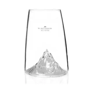 Alaskan Maker Langes Glas 450 Ml Borosilikat Handgeblasen Mit Erhabenen Bergen | Cocktail, Bier Oder Alkoholfreie Getränke Topografisch