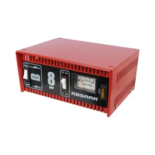 Absaar Acculader 6/12V 8A - Voor Auto En Motorfiets - Metalen Behuizing