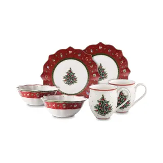 Villeroy & Boch 1485857281 servies Porselein Rood, Wit