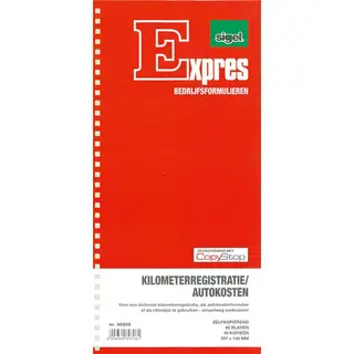 Sigel Kilometerregistratie / Autokostenboek - Expres - Zelf Kopiërend - 40 Vel - Si-30205