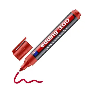 Edding 300 permanente marker Rood 10 stuk(s)