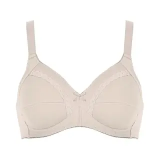 Naturana Softer Baumwoll Bh Ohne Bügel [Cup A-F], Bh Soft Cup Aus 100% Baumwolle I 100 Light Beige Dd