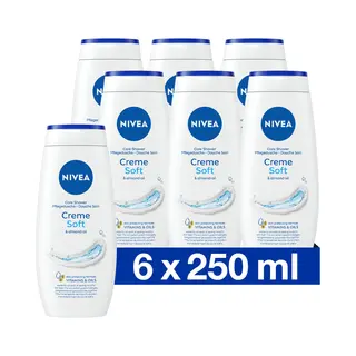 6x Nivea Douchecrème Soft 250 Ml