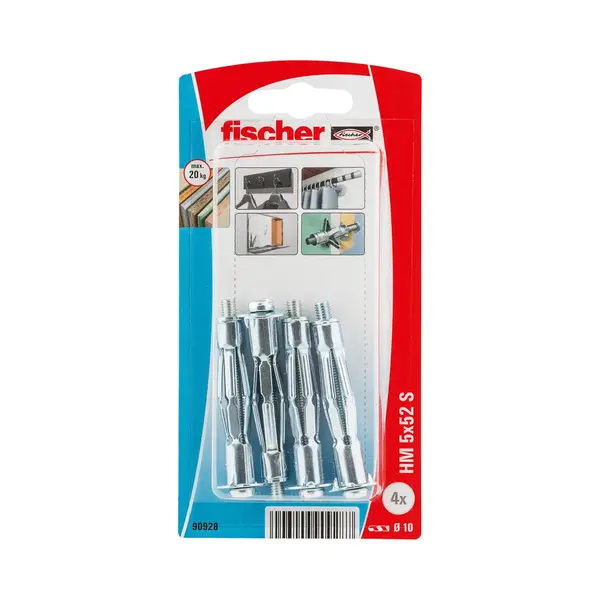 Fischer 90928 Schraubanker/Dübel 4 Stück(e) Hohlwandanker (Molly) 52 mm thumbnail