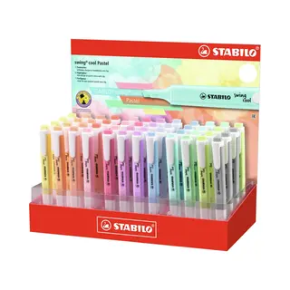 Stabilo Textmarker Swing Cool Pastel, 48er Karton-Display