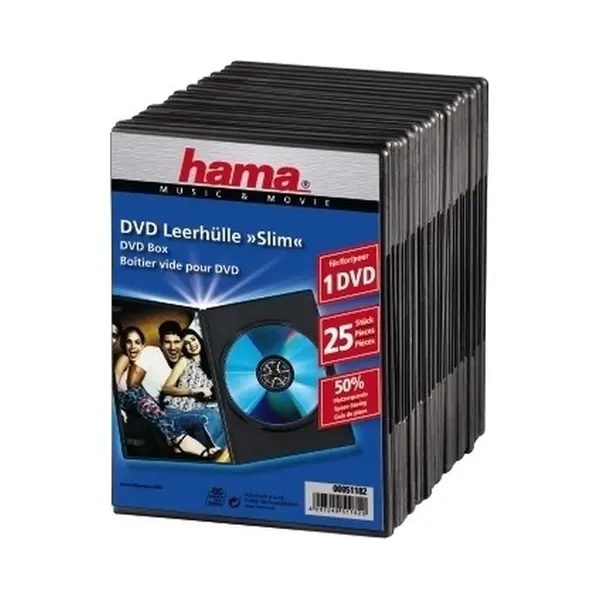 Hama Dvd Slim Box 25, Black 1 Disks Schwarz thumbnail