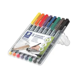 Staedtler 313 WP8 Permanent-Marker Schwarz, Blau, Braun, Grün, Orange, Rot, Violett, Gelb 1 Stück(e)