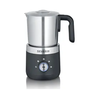 Severin 3588 Milchschäumer/-wärmer Handlicher elektrischer Milchaufschäumer Schwarz, Silber