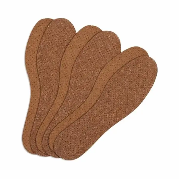 Bama Standard Buffalo Leather Fibre Insoles – 3 Pairs | Moisture-Absorbing, Breathable Perforated Inserts For Boots, Trainers, Sneakers And Loafers thumbnail