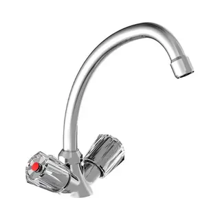 SchÜTte Duo Mix Ii Keukenkraan Voor Waterverwarmer Met Vrije Uitloop - Lage Druk - Mengkraan - Hoge, Draaibare Uitloop - Chroom