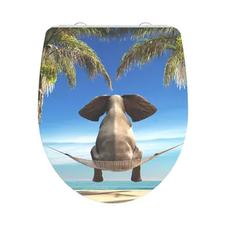 SchÜTte Wc-Sitz Elephant Mit Absenkautomatik Und Schnellverschluss Aus Duroplast, Toilettendeckel Mit 175kg Belastbarkeit, Toilettensitz Mit Brille,