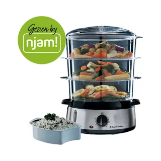 Russell Hobbs 19270-56 stomerkoker 3 mand(en) Vrijstaand 800 W Zwart, Roestvrijstaal