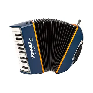 Hohner A2901 Akkordeon Pianoklavier 15 Tasten 21 Tasten Blau, Orange