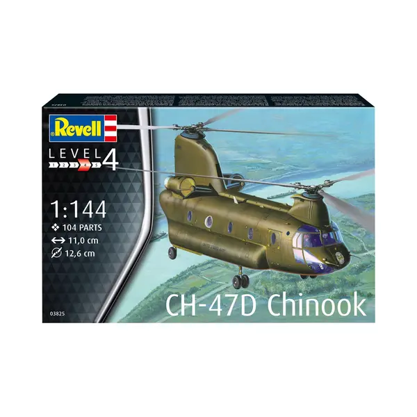 Revell Ch-47D Chinook Hubschraubermodell Montagesatz 1:144 thumbnail