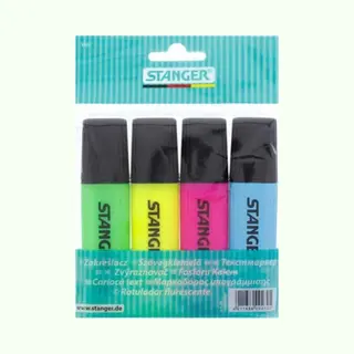 Stanger 180009000 Markierungsstift 4 Stück(e) Blau, Grün, Rosa, Gelb