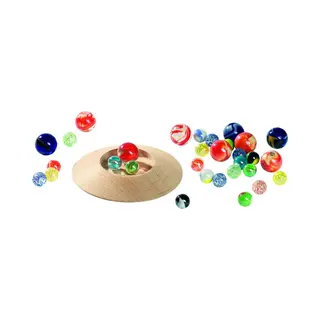 Goki 63947 Aktivitäts/Skill Game & Toy Spielzeug-Murmelzielplatte & Murmeln (Set)