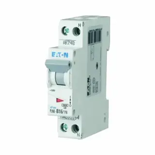 Eaton, Fi Stroomonderbreker, Stroomonderbreker, 2-polig, 16A, B-karakteristiek, 6 Ka, 230 V, Breedte 1 Module