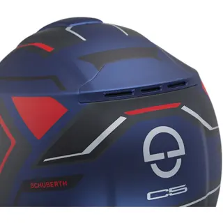 Schuberth C5 Omega Mat Blauw Rood Systeemhelm - Maat Xl - Helm