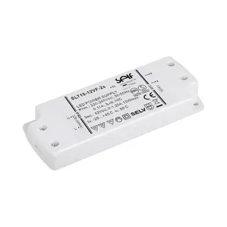 Self Electronics SLT15-12VF-2S Led-transformator, Led-driver Constante Spanning 15 W 1.25 A 12 V/Dc Montage Op Ontvlambare Oppervlakken, Niet Dimbaar,