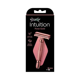 Wilkinson Sword Da Donna Metal Razor Intuition Double Edge Rose Gold (Razor) + 10 Blades