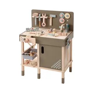 Howa Kids Wooden Workbenk Children's Workbench Made Of Wood With 47-piece Accessories 4905