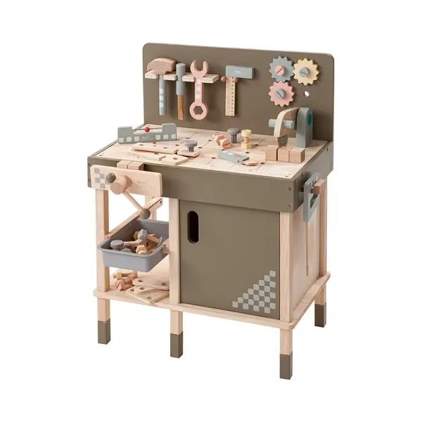 Howa Kids Wooden Workbenk Children's Workbench Made Of Wood With 47-piece Accessories 4905 thumbnail
