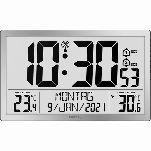 Technoline Ws 8113 Wecker Digitaler Wecker Schwarz thumbnail