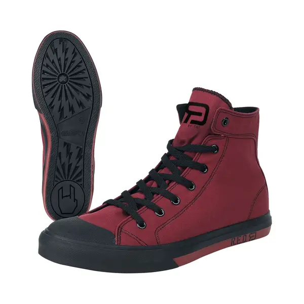 Red By Emp Unisex Rot-Schwarze High-Sneaker Vegan EU44 thumbnail