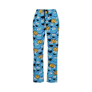 Sesamstraße Krümelmonster - Gesicht Pyjama-Hose Blau In 3XL