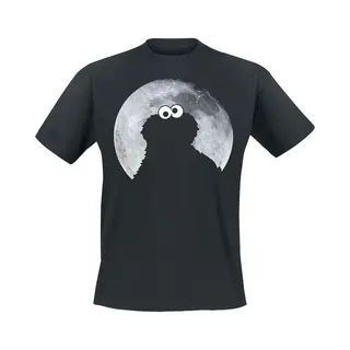 Sesamstraße Cookie Monster - Moonlight T-Shirt Schwarz In L