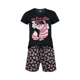 Alice In Wonderland - Disney Pyjama - Cheshire Cat - We're All Mad Here - S Tot Xxl - Voor Vrouwen - Meerkleurig