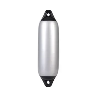 Seilflechter - Aufblasbarer Fender 210 X 620 Mm In Silbergrau, Langfender Mit 2 Augen, Für Boot & Yacht