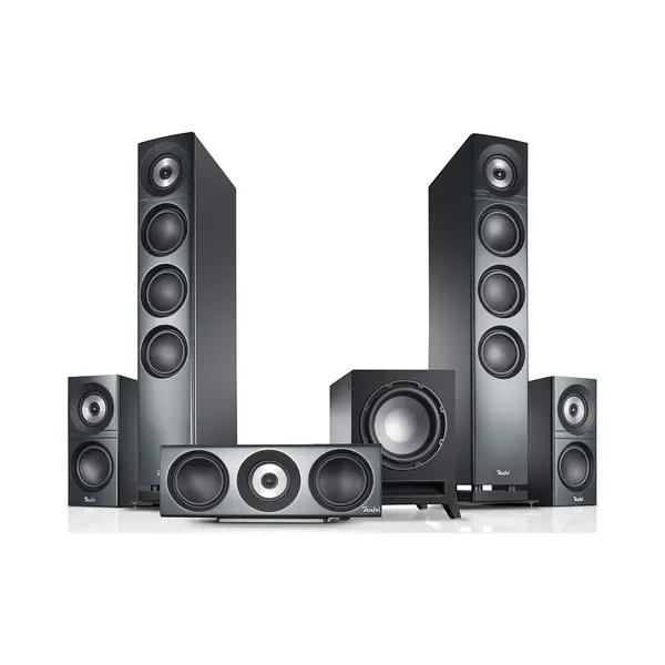 Teufel Definion 3 Surround "5.1 Set" High-End Home Cinema Luidsprekerset Krachtige Subwoofer Antraciet thumbnail