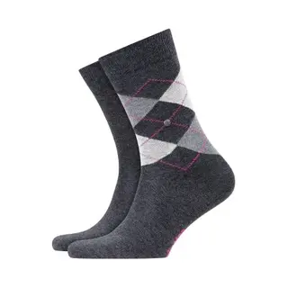 Burlington Everyday Mix Multipack W So Cotton Fantasy Damessokken (2 Stuks), Antracietgrijs Melange 3081