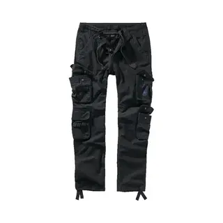 Brandit Heren Flanellen Broek Pure Slim Fit Broek, Zwart, Xl