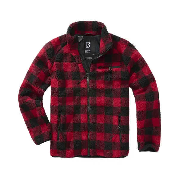 Brandit Teddyfleece Jacket, Farbe, Red/black, Größe, Xxl thumbnail