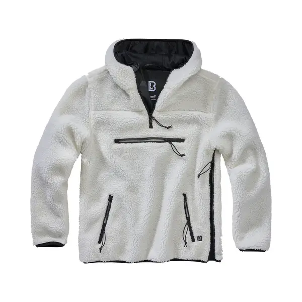 Brandit Fleece Jas Zwart / Wit thumbnail