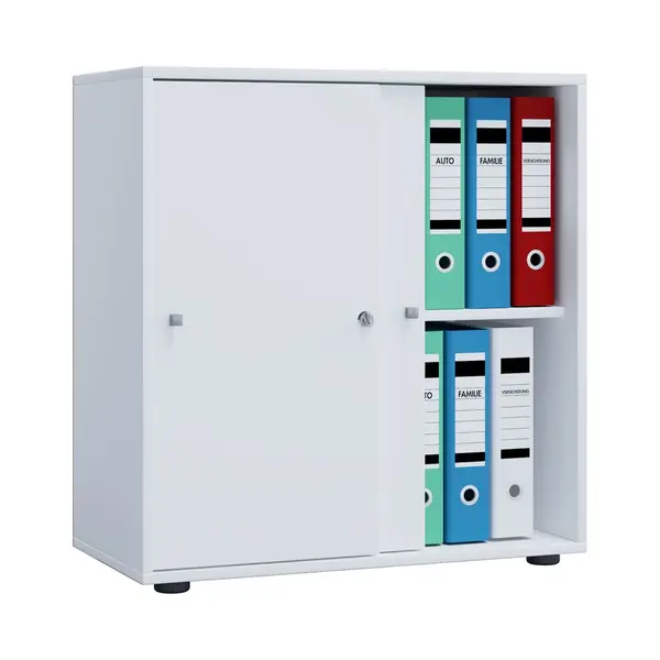 Vcm Schiebetürenschrank »Lona« 2 Oh Breit Weiß, 70x74x37 Cm thumbnail
