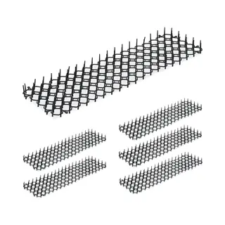 Relaxdays - Anti Cat Spike Mat, Set Of 6, Fox Deterrent, Protection For Garden Beds, Animal Repellent, Plastic, Black