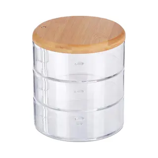 Relaxdays Make-Up Organizer Mit 3 Fäch, Transparent